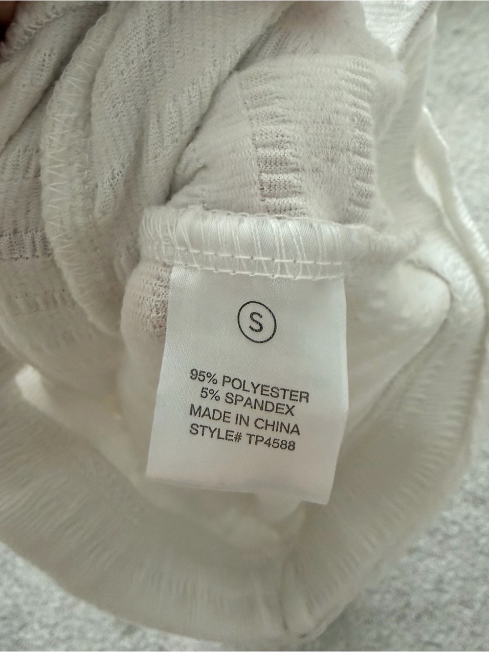 White Ribbed Flared Pants - Picture 4 of 4